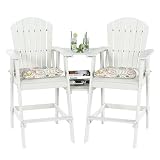 Sundale HDPE Adirondack Bar Set