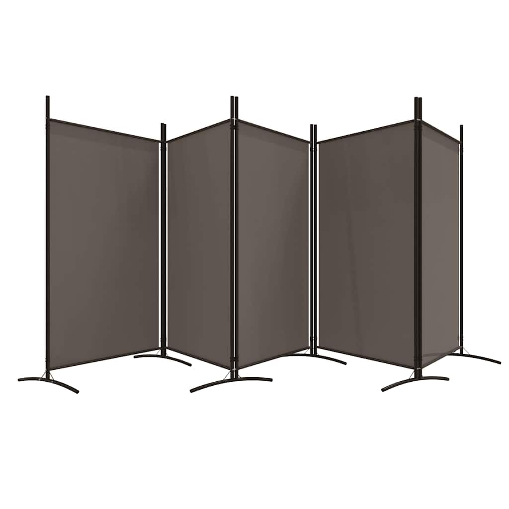 Parawan, materiał antracytowy, 433 x 180 cm, składana, ochrona przed wzrokiem, do salonu, sypialni, biura, na balkon, do ogrodu, wewnątrz i na zewnątrz, ścianka działowa