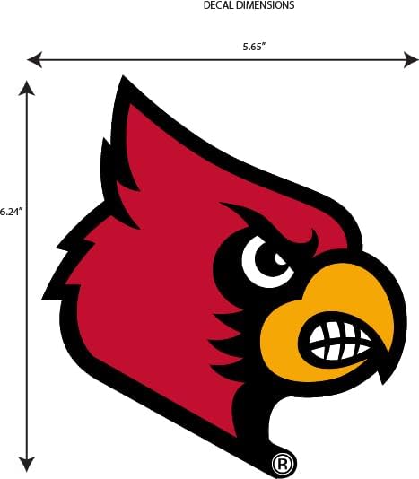 Siskiyou Sports NCAA Louisville Cardinals 8 inch Auto Decal, One Size, Team Colors - Image 3