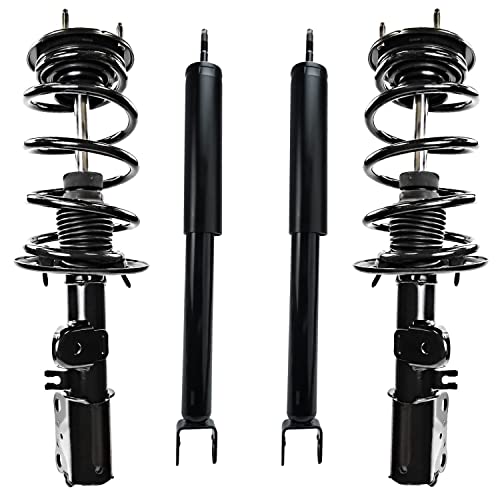 Image of Detroit Axle - Front Struts with Coil Spring + Rear Shock Absorbers Replacement for 2013-2019 Ford Flex Lincoln MKT - 4pc Set