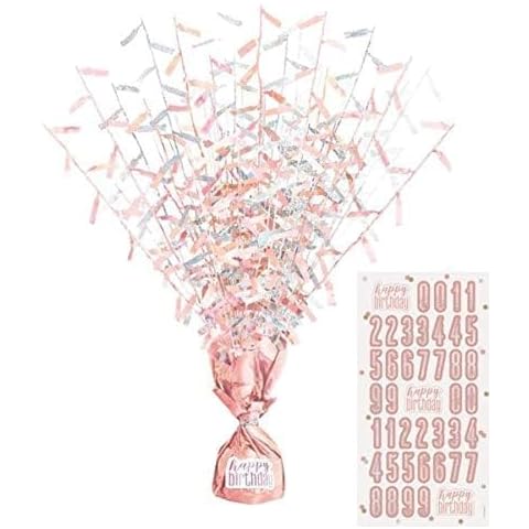 Elegant Rose Gold Balloon Weight Centrepiece Cover