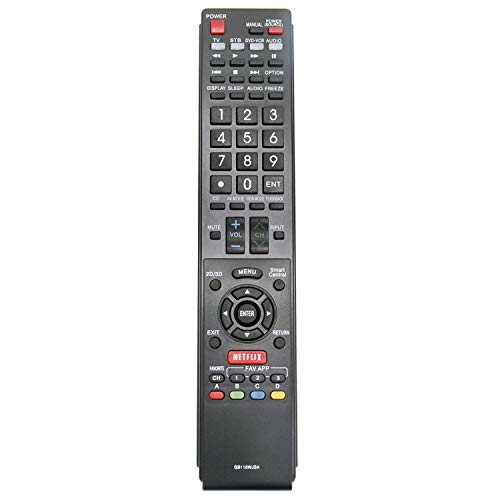 New RRMCGB118WJSA GB118WJSA Remote Control fit for Sharp LED HDTV LC60C6600U LC-60C6600U LC60EQ10U LC-60EQ10U LC60EQ30U LC-60EQ30U LC60LE660U LC-60LE660U LC60LE661U LC-60LE661U LC60SQ10 LC-60SQ10
