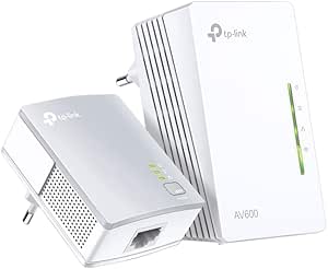 TP-Link TL-WPA4220 KIT Powerline Kit AV600Mbps e Wi-Fi 300Mbps, Homeplug AV2, Porte Ethernet, Plug &amp; Play, Compatibile con Router, Tecnologia Powerline Avanzata, Facile Gestione
