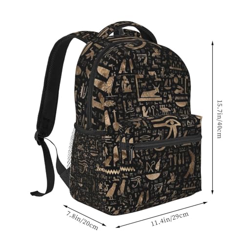 ASYG Egyptian Backpack Hieroglyphics Laptop Backpack Ancient Egytp Tablet Travel Bag Egypt Bag2