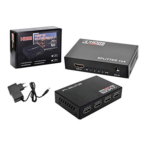 Distribuidor Sinal Splitter 1x4 HDMI Full Hd 1080p 3d Ver 1.4