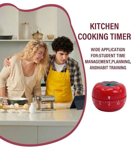 Image of Mechanical Kitchen Timer, Durable Rotary Timer for Cooking, Baking and Workout, Precise Time Measurement, Classic Design with Easy Operation, Ideal for Home and Kitchen Use