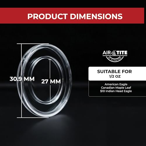 Capsulas protectoras para monedas 27mm Air-Tite 25 piezas miniatura 3