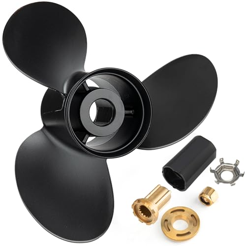 Image of Upgrade 14x13 OEM 48-77340A45 Aluminum Outboard Boat Propeller fit Mercury Motos 60-115 hp,15 Spline Tooth,Hub Kits Included, Rh