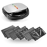Lehmann Masterplate 5w1 800W, Opiekacz do kanapek, do tostów, gofrownica, do ciastek orzeszków, grill elektryczny, wymienne płyty grzewcze