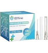 100Pack 27Ga 1 inch, for Scientific Labs Measuring, Individual Package