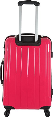 Valise rigide polycarbonate 70 cm grande capacité fuchsia légère