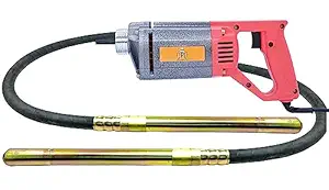 JPT 1250W Heavy Duty Concrete Needle Vibrator, 13000 Vibrations per Minute (with 1.5 m and 3 m Needles)