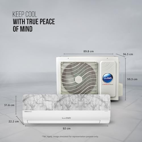 Image of Lloyd Stylus 1.5 Ton 5 Star Wi-Fi Inverter Split AC (6 in 1 Convertible, Changeable AC Panel, 100% Copper, Anti-Viral + PM 2.5 Filter, White & Grey, GLS18V5KONMY)