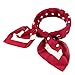 Jaweaver Women's Square Silk Like Scarves Vintage Dots Head Scarf 27inch (Burgandy)