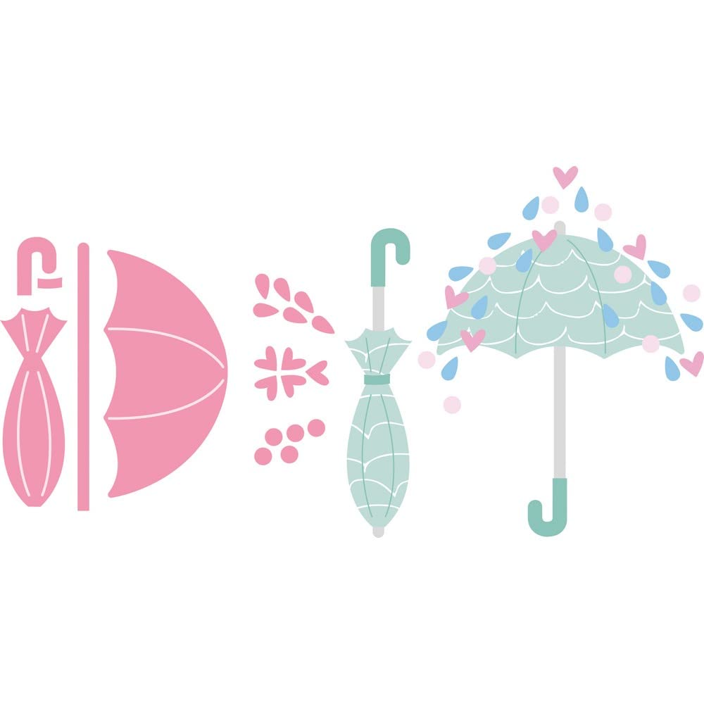 Marianne Design Pink Collectables, Umbrella By Marleen, Intricate Designs And Embossed Details For Paper Crafts, One Size