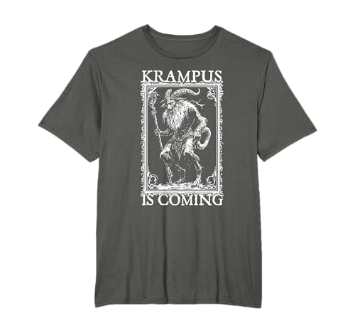 Image of Evil Krampus is Coming - Merry Gruss Vom Krampus Christmas T-Shirt