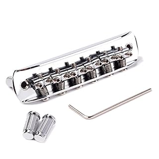 Alnicov – Pont de selle réglable avec dés à coudre pour guitare Mustang Jaguar et Jazzmaster – Chromé - Les Beatles, Paul McCartney, John Lennon, RIngo Starr, George Harrison Alnicov - Pont de selle réglable avec dés à coudre pour guitare Mustang Jaguar et Jazzmaster - Chromé – Image 3