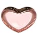 Timoo Stainless Steel Heart-Shaped Jewelry Tray, Trinket Dish for Organizing Ring, Earrings, Jewelry, Charms, Pendants (Rose Gold, 3.5'' x 3.3'')
