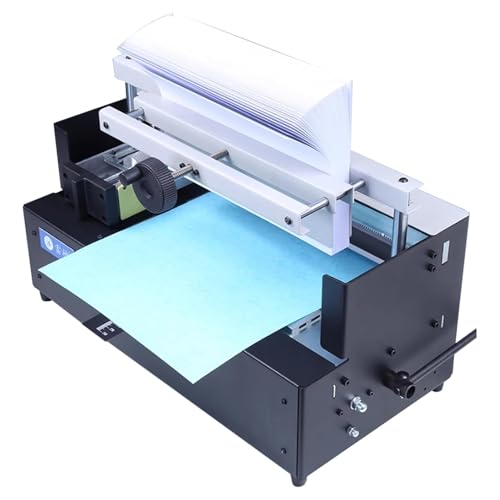 Raccoglitore manuale per colla a caldo, spessore massimo 40 mm, larghezza 310 mm, con rotella in gomma per una facile rilegatura della carta