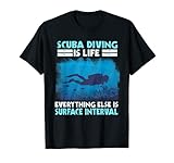Great Diver Design Underwater With Diving Mask And Fin T-Shirt