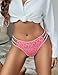 Avidlove Sexy Panties for Women Lace Glitter Panty Cheeky Bikini Underwear Pink L