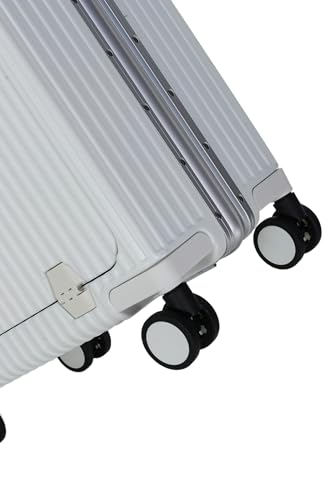 Image of Verage Luxe Celeste Pro Overnighter 48 cms Cabin Luggage Carry On Polycarbonate 8 Wheel Suitcase Laptop Trolley (White)