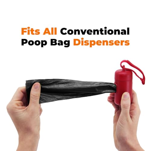 Image of Best Pet Supplies Poop Bags for Dogs, 50% Post-Consumer Recycled Content dog waste bags on rolls, fits all poop bag holders for leashes - Black, 150 Count, Unscented