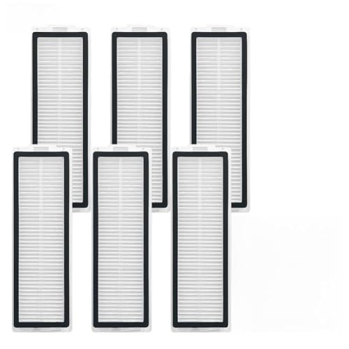 EasyByMall Filtros de repuesto para robot aspirador Xiaomi Mijia 5 Pro y OV21CN - Kit de filtros HEPA de 6 piezas, lavable y reutilizable, color blanco