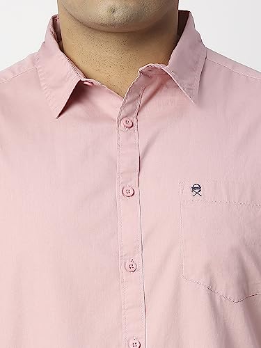Image of Thomas Scott Men's Plus Size Cotton Casual Shirt | Regular Fit | Long Sleeves | Spread Collar | Solid | Soft & Breathable | Everyday Comfort Shirt for Men