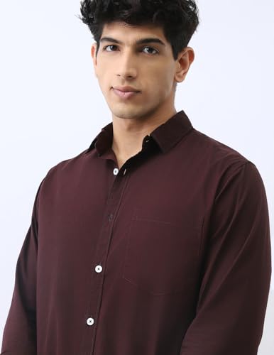 Image of Urbano Fashion Men's Cotton Full Sleeve Regular Fit Casual Solid Shirt