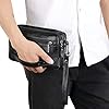 KPYWZER Leder-Clutch-börse für Herren, Handgelenk, ReiÃŸverschluss, Reisepass, Münzen, Handtasche, Organizer für Handgelenk #3