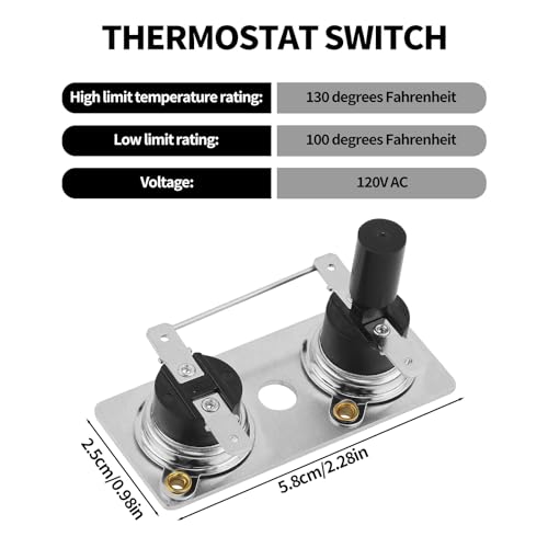 Image of Gosknor 232306 RV Water Heater Thermal Switch, Aluminium Alloy Iron Hot Water Heater Thermostat Switch Parts Compatible with Suburban with a Serial Number After 940900091
