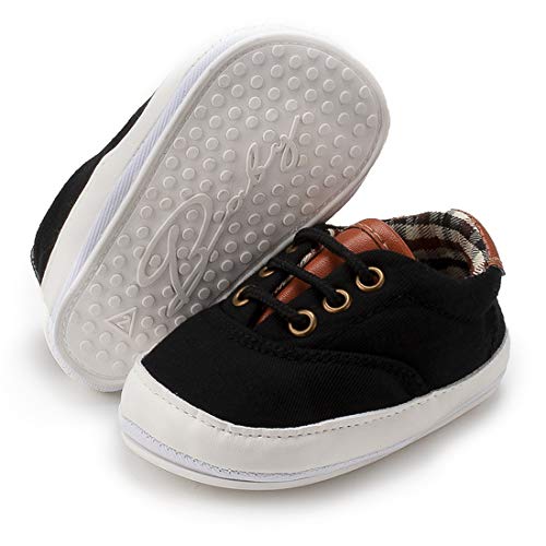 Image of Infant Baby Boys Girls Canvas Sneaker Toddler Slip On Anti Skid Newborn First Walkers Candy Shoes for 0-18 Months