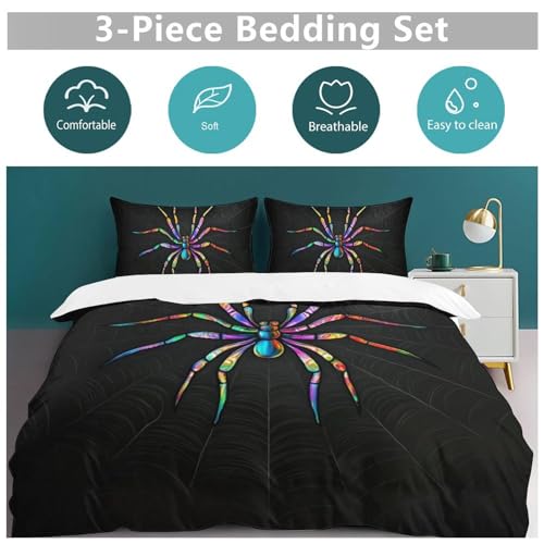 Ropa de cama de araña 200x200 para habitaciones infantiles divertidas 6