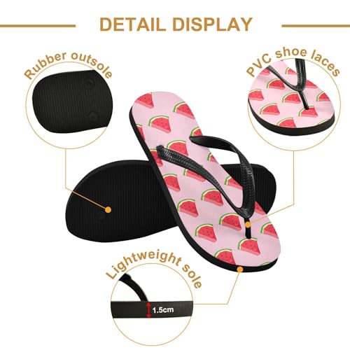 Burbuja Slices Of Watermelon Flip Flops for Women Men, Soft Thong Sandals Rubber Slippers for Pool Beach Essentials3
