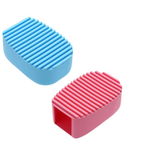 minkissy Ensemble de 2 Brosses à Linge en Silicone Candy - Planche à Laver à Main pour Cols Poignets Chaussettes - Brosse à Récurer sans pour Les Taches de Carrelage Et de