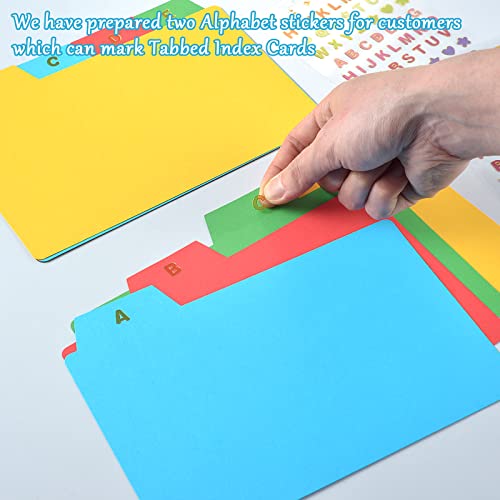 96 Pieces 5X8 Index Card Dividers With Tabs Index Cards Guides Index Card Dividers Index Card Organizer 5X8 Large Index Cards With Alphabet Sticker For Office Classroom Business #TOP3