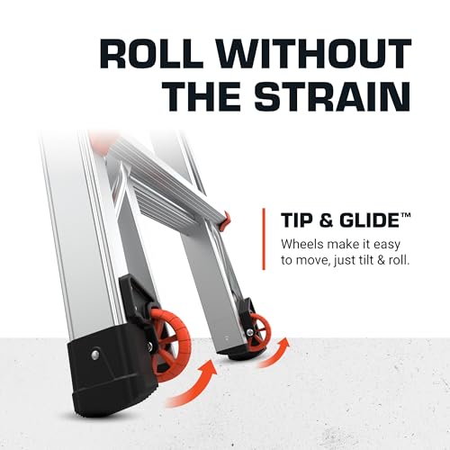 Little Giant Ladder Systems Velocity with Wheels, M17, 17 Ft, Multi-Position Ladder, Aluminum, Type 1A, 300 lbs Weight Rating, (15417-001) by Little Giant - Image 3