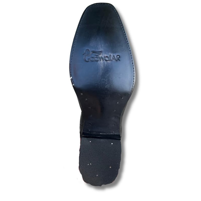Image of Men's Alex Exotic Caiman Python Western Cowboy Boots Square Toe Pull On Tall Shaft bota de vaquero para hombre