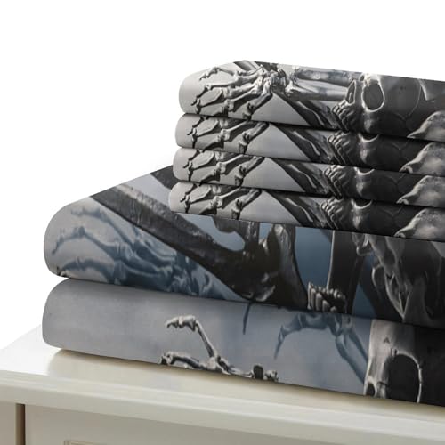 Housse de Couette Squelette 3D : Ne Ternit Pas, Microfibre Douce avec Zip Caché - 7