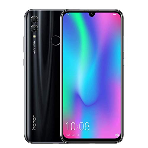 HONOR 10 Lite Smartphone 3GB + 64GB Teléfono Móvil 6.21' FHD+, 24MP Cámara Selfie, Cámara Trasera 13MP+2MP, Kirin 710 CPU, Doble Sim, Batería de 3400mAh, Negro
