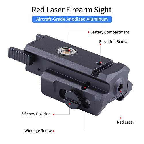 Honestill Red Dot Laser Sight, Red Beam Magnetic Rechargeable For Bb Gun 20Mm Picatinny Weaver Rail Mount, Pistol Handgun Rifle Hunting #TOP1