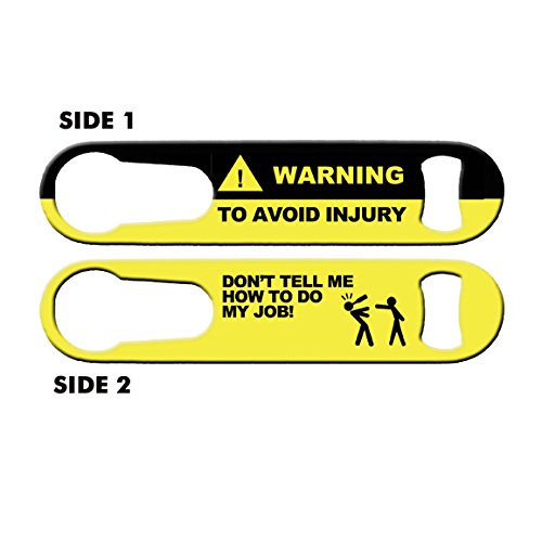 Warning PSR Professional Bartender Bottle Opener with Pour Spout Remover