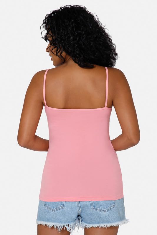 Image of Intimacy Cotton Camisole for Women with Adjustable Spaghetti Straps Comfortable Everyday Wear Camisole Slip for Women
