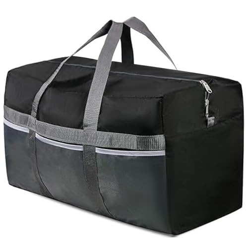 REDCAMP Large Duffle Bag for Travel, 100L Compact Gym Bag, Waterproof Sports Bag, Lightweight Travel Duffle for Workout, Black