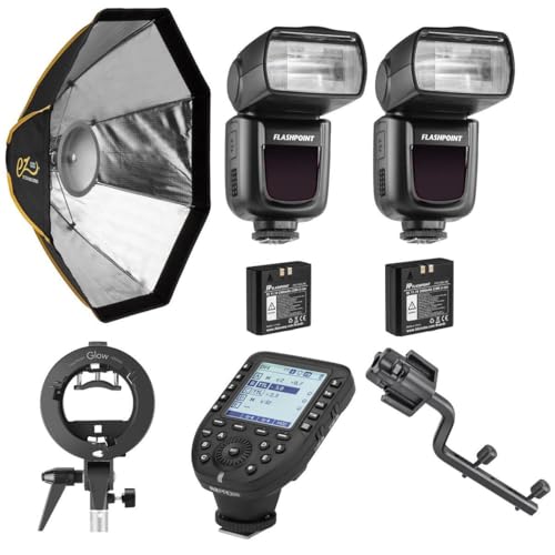 Flashpoint Zoom Li-ion 2 Speedlight Kit with R2 Pro MarkII Remote, EZ Softbox and Accessories for Nikon