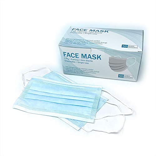 APPEARUS Non-Medical Disposable Face Masks - 3-Layer Face Covers for Beauty Industry & General Purpose (500 count/10 Boxes)
