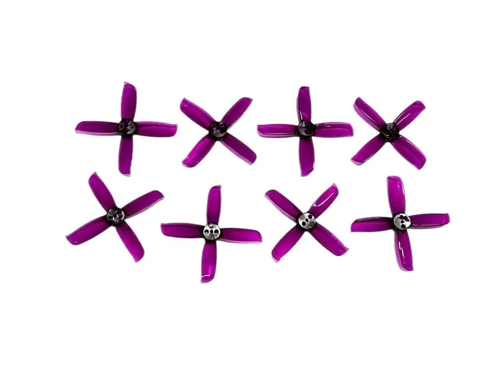 Uniwersalne śmigło 2036 z czterema ostrzami do 2-calowej ramy 1105 1106 1108 Quadcopter (przezroczysty fioletowy)