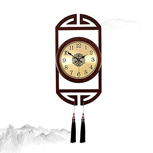 Horloge murale silencieuse XJBTBA en métal nœud chinois moderne pour salon