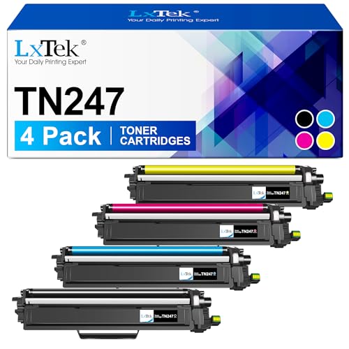 LxTek TN247 TN243CMYK Toner Kompatibel für Brother TN-243CMYK TN-247 TN-243 für Toner Brother MFC L3750CDW DCP-L3550CDW MFC-L3770CDW MFC-L3710CW DCP-L3510CDW HL-L3210CW HL-L3230CDW (4er-Pack)